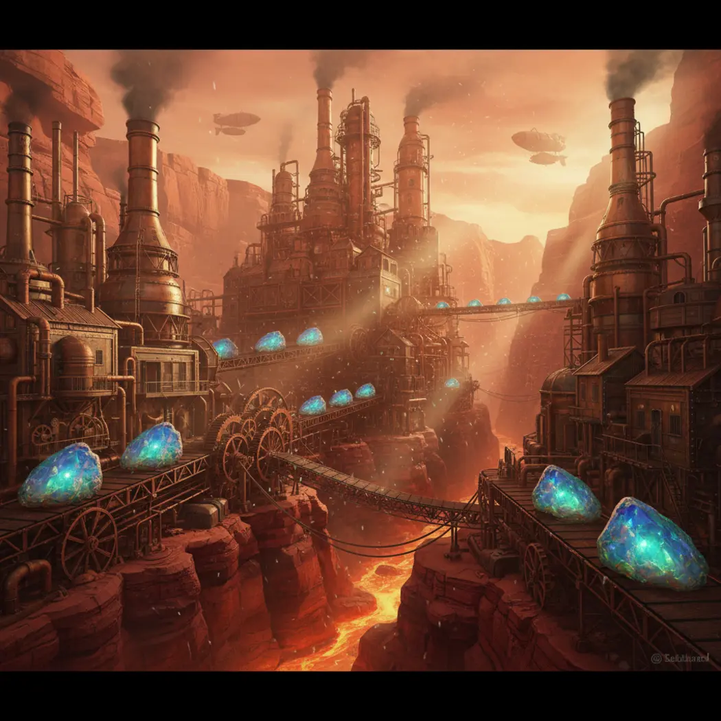 The Opal Refinery in the desert